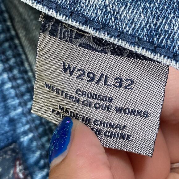 Silver Womens Jeans Blue Denim Suki Surplus Embroidered Stretch 29x32 (30x30.5) - Picture 4 of 10